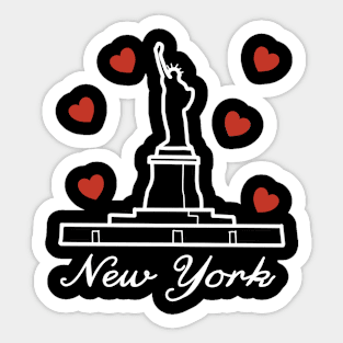 New York City NYC with Heart Love Summer Travel Vintage Sticker